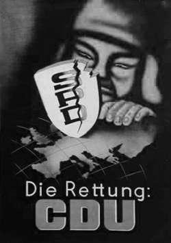 "Die Rettung CDU" - CDU Wahlkampfplakat von 1949